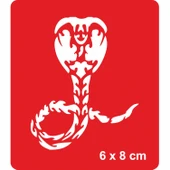 Kobra Yılan Tattoo Geçici Dövme Şablonları Kına Kalıpları thumbnail 1