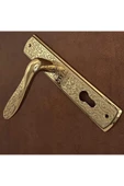 Özen Handles İmza Titanyum ZK19 Zamak Aynalı Yale Çelik Kapı Kolu Sol Basar Tek Yön - 5