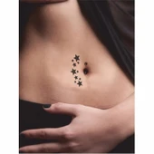 Kayan Yıldızlar Tattoo Geçici Dövme Şablonları Kına Kalıpları thumbnail 2
