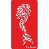 Tribal Deniz Kızı Tattoo Geçici Dövme Şablonları Kına Kalıpları thumbnail 1