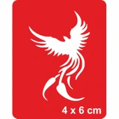 Zümrüd-ü Anka Tattoo Geçici Dövme Şablonları Kına Kalıpları thumbnail 1