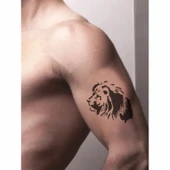 Asil Aslan Tattoo Geçici Dövme Şablonları Kına Kalıpları thumbnail 2