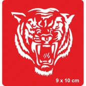 Kükreyen Kaplan Tattoo Geçici Dövme Şablonları Kına Kalıpları thumbnail 1