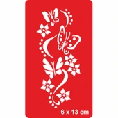 Bahar Şarkısı Kelebekler Tattoo Geçici Dövme Şablonları Kına Kalıpları thumbnail 1