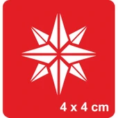 8 Köşeli Yıldız-Octagram Yıldız Tattoo Geçici Dövme Şablonları Kına Kalıpları thumbnail 1