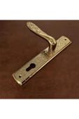 Özen Handles İmza Titanyum ZK19 Zamak Aynalı Yale Çelik Kapı Kolu Sol Basar Tek Yön - 1