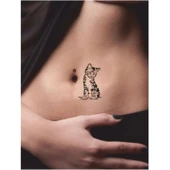 Güzel Kedi Tekir Tattoo Geçici Dövme Şablonları Kına Kalıpları thumbnail 2