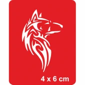 Asil Kurt  Tattoo Geçici Dövme Şablonları Kına Kalıpları thumbnail 1