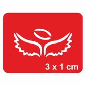 Minik Melek Kanatları Çizgisel Tattoo Geçici Dövme Şablonları Kına Kalıpları thumbnail 1