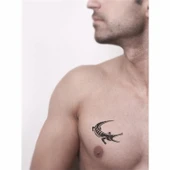 Nehirde Hint Timsah Tattoo Geçici Dövme Şablonları Kına Kalıpları thumbnail 2