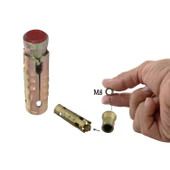 Tapalı Çekme Çelik Dübel M12x45 mm Genleşmeli İç Diş M8 Montaj Bağlantı Aparat 8 Adet thumbnail 6