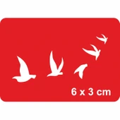 Göçmen Kuşlar Tattoo Geçici Dövme Şablonları Kına Kalıpları thumbnail 1