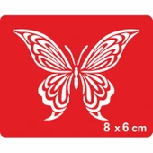 Çizgili Kelebek Tattoo Geçici Dövme Şablonları Kına Kalıpları thumbnail 1