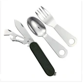 Kamp Çakısı Haki Çatal Kaşık Bıçak SW-399 14 CM thumbnail 1