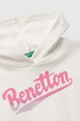 United Colors of Benetton Kız Çocuk 3J68C204W-25K Sweatshirt Beyaz thumbnail 3