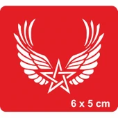 Kanatlı Yıldız Tattoo Geçici Dövme Şablonları Kına Kalıpları thumbnail 1