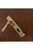Özen Handles İmza Titanyum ZK19 Zamak Aynalı Yale Çelik Kapı Kolu Sol Basar Tek Yön - 4