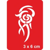 Trip Tribal Tattoo Geçici Dövme Şablonları Kına Kalıpları - 1