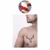 Yaban Hayat Geyik  Tattoo Geçici Dövme Şablonları Kına Kalıpları thumbnail 2