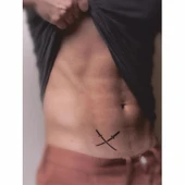 Samuray Kılıç  Tattoo Geçici Dövme Şablonları Kına Kalıpları thumbnail 2