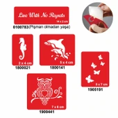 Dalda Baykuş 5'li Set Geçici Dövme Kına Şablonu thumbnail 1