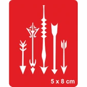 Ok Koleksiyonu  Tattoo Geçici Dövme Şablonları Kına Kalıpları thumbnail 1