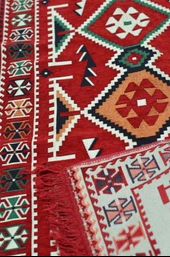 Etnik Motifli Otantik Dekoratif Kilim Desenli Halı (80cmx300cm) M4 - 3