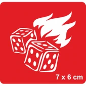 Alevli Zar Tavla  Tattoo Geçici Dövme Şablonları Kına Kalıpları - 1