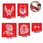 Şahlanan At 5'li Set Geçici Dövme Kına Şablonu thumbnail 1