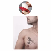 Şarjör Silah Tabanca  Tattoo Geçici Dövme Şablonları Kına Kalıpları thumbnail 2