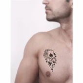 Yıldızlı İskambil Zar  Tattoo Geçici Dövme Şablonları Kına Kalıpları thumbnail 2