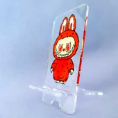 Labubu Baskı Telefon Standı 4mm Şeffaf Model-1 thumbnail 2