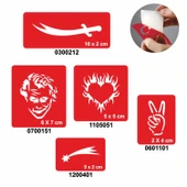 Zafer Modelleri 5'li Set Geçici Dövme Kına Şablonu thumbnail 1