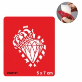 Biz Hep Kraldık Elmas Taç Tattoo Geçici Dövme Şablonları Kına Kalıpları thumbnail 1