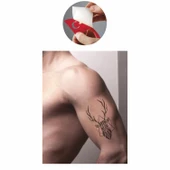 Güçlü Ve Kibar Geyik Geçici Desen Tattoo Geçici Dövme Şablonları Kına Kalıpları thumbnail 2