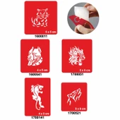 Kedigiller 5'li Set Geçici Dövme Kına Şablonu thumbnail 1