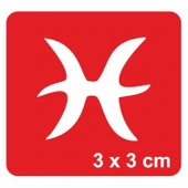 Balık Burcu Tattoo Geçici Dövme Şablonları Kına Kalıpları - 1