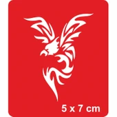 Saldırgan Ejderha Tattoo Geçici Dövme Şablonları Kına Kalıpları thumbnail 1