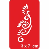 Minik Yapraklı Dallar Tattoo Geçici Dövme Şablonları Kına Kalıpları - 1