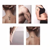 Kuş Tüyleri 5'li Set Geçici Dövme Kına Şablonu thumbnail 2