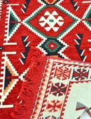 Etnik Motifli Otantik Dekoratif Kilim Desenli Halı (80cmx125cm) M4 - 4