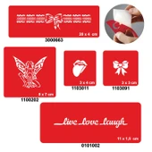 Yaşa Sev Gül 5'li Set Geçici Dövme Kına Şablonu thumbnail 1