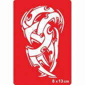 Tribal Kemerler Tattoo Geçici Dövme Şablonları Kına Kalıpları - 1