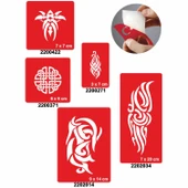 Triballer 5'li Set Geçici Dövme Kına Şablonu thumbnail 1