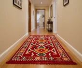 Etnik Motifli Otantik Dekoratif Kilim Desenli Halı (80cmx200cm) M4 - 1