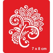 Dantel Motifi 253 Tattoo Geçici Dövme Şablonları Kına Kalıpları - 1