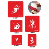 Melek Dünyası 5'li Set Geçici Dövme Kına Şablonu thumbnail 1