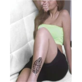 Desenli Kuş Tüyü 251 Tattoo Geçici Dövme Şablonları Kına Kalıpları - 2