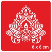 Dantel Motifi 254 Tattoo Geçici Dövme Şablonları Kına Kalıpları - 1