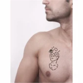 Düşüncenin Gücü Uzay  Tattoo Geçici Dövme Şablonları Kına Kalıpları thumbnail 2